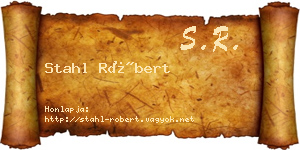 Stahl Róbert névjegykártya